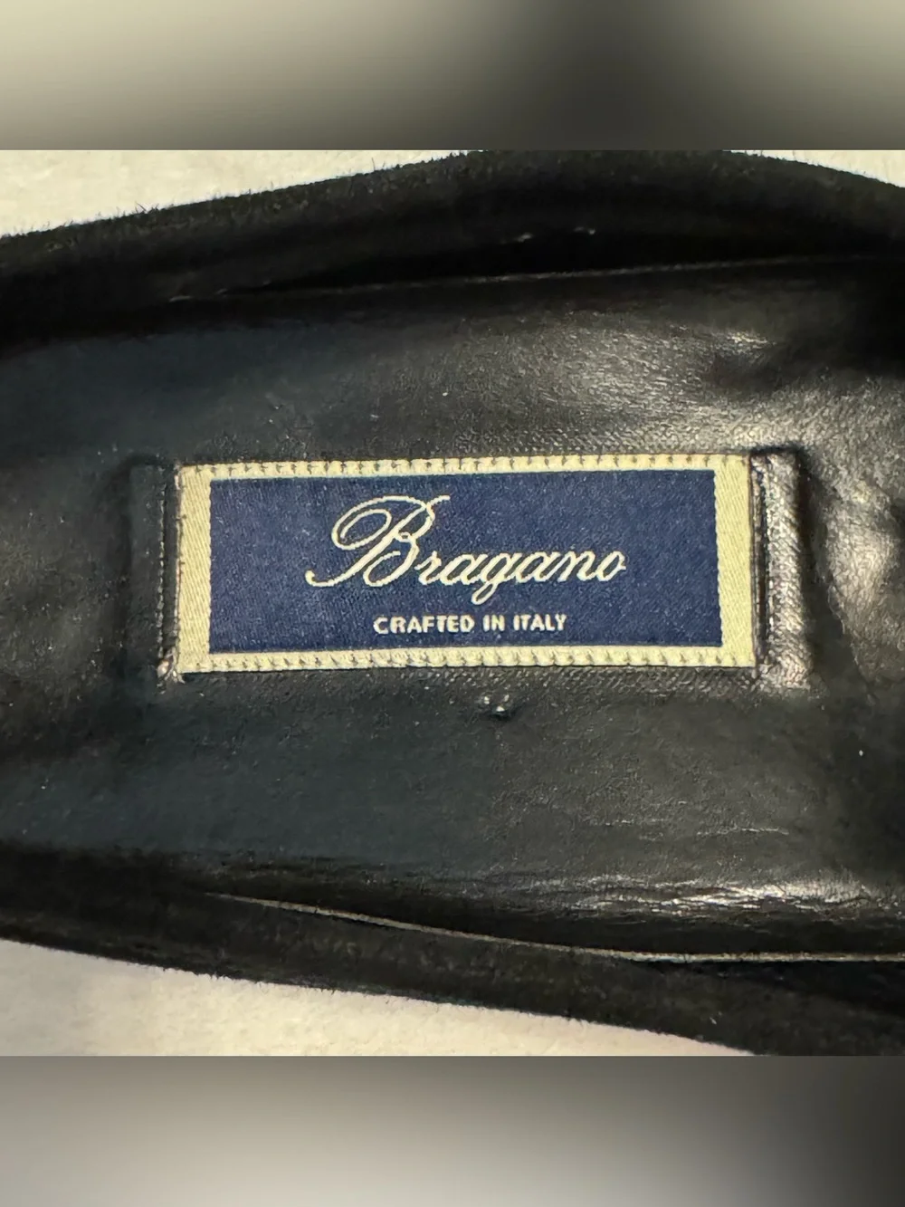 Bragano Italy Men’s Black Suede Horsebit Loafers Size 9.5